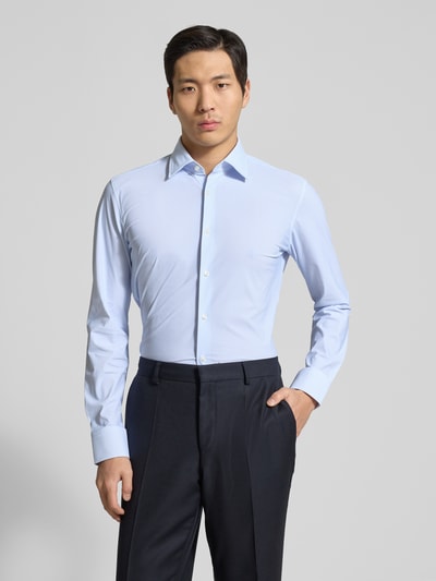 BOSS Slim Fit Businesshemd aus Super-Stretch-Jersey Modell 'P-HANK' Hellblau 4