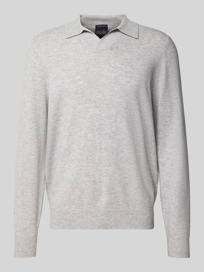 Christian Berg Men Strickpullover aus Woll-Kaschmir-Mix Hellgrau Melange 2