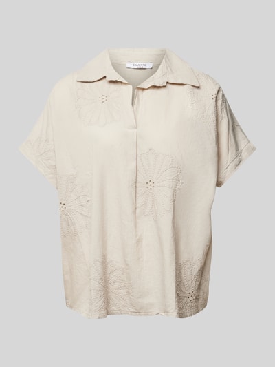 ZABAIONE Blusenshirt mit Reverskragen Beige 1