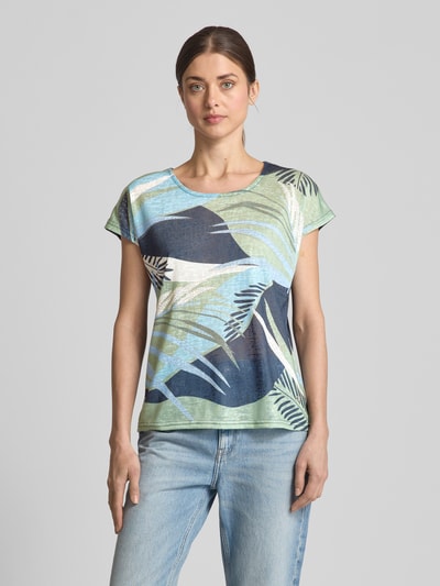 ZABAIONE T-shirt met kapmouwen, model 'Ha44wai' Marineblauw - 4