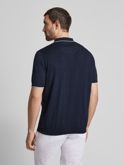 Fynch-Hatton Poloshirt met korte knoopsluiting Marineblauw - 5