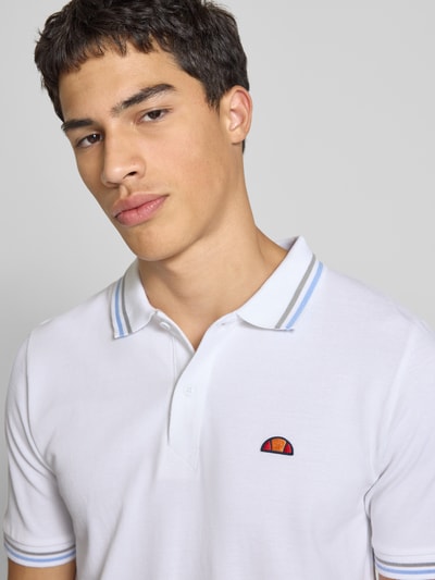 Ellesse Regular fit poloshirt met logobadge, model 'ROOKS' Wit - 3