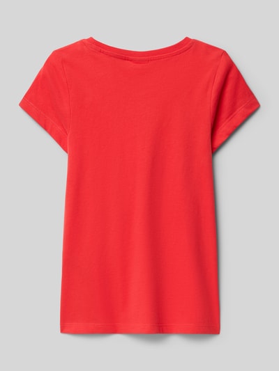 s.Oliver RED LABEL Regular Fit T-Shirt mit Glitzer-Print Koralle 3