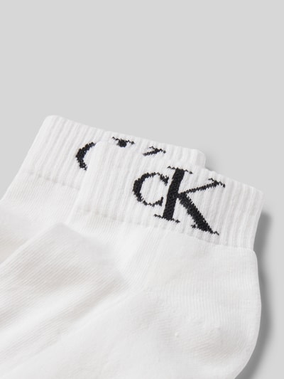 Calvin Klein Jeans Socken mit Logo-Stitching im 2er-Pack Weiss 2