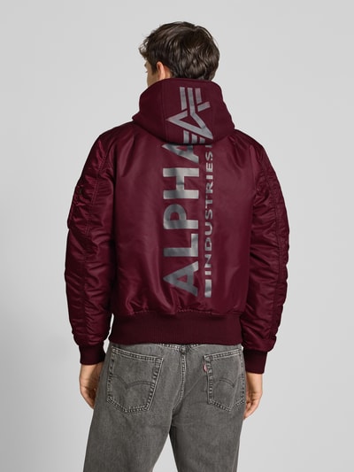 Alpha Industries Bomberka z naszywką z logo Bordowy 5