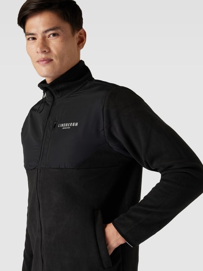 Lindbergh Sweatjacke mit Stehkragen Black 3