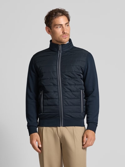 bugatti Steppjacke mit Stehkragen und Reißverschlusstaschen Marine 4