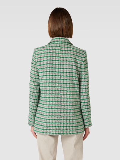 Jake*s Casual Blazer met all-over motief Flessengroen - 5