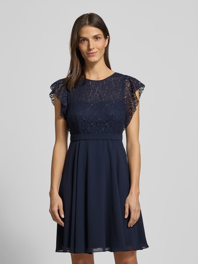 Jake*s Cocktail Cocktailkleid mit Rundhalsausschnitt Marine Melange 4