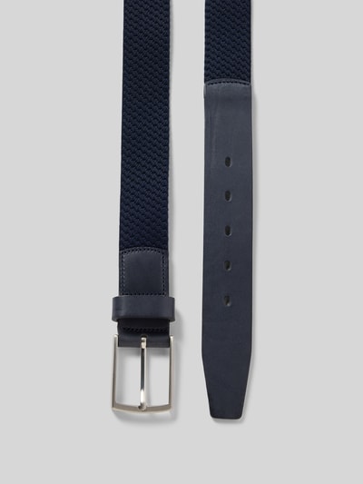 Produktfoto, Gürtel mit Dornschließe von Lloyd Men's Belts in Dunkelblau, strukturierte Oberfläche, klassische Passform, Breite 124 cm.