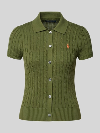 Polo Ralph Lauren Gebreid shirt met logostitching Olijfgroen - 2
