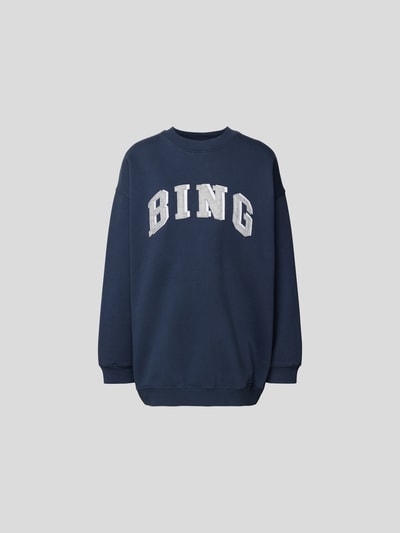 Anine Bing Oversized Sweatshirt mit Label-Detail Marine 2