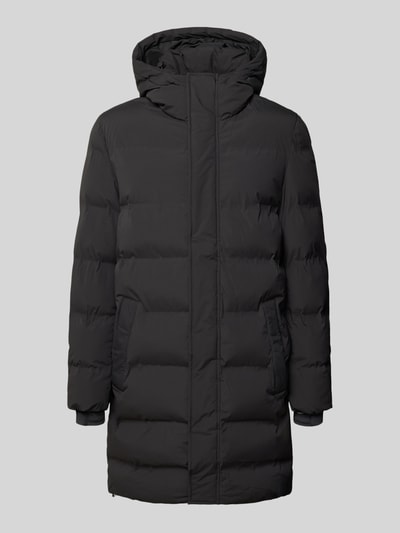 Productfoto, Steppjacke met verdekte ritssluiting en steekzakken van MCNEAL voor Heren in zwart, regular fit, met capuchon, Ruglengte maat M 100 cm, Schouderbreedte 48 cm, Borstwijdte 59 cm, Mouwlengte 64 cm