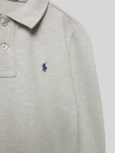 Polo Ralph Lauren Kids Bluzka z długim rękawem z wyhaftowanym logo Średnioszary melanż 2