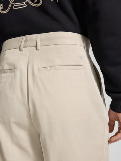 Les Deux Stoffen broek met bandplooien, model 'Randall' Zand - 3