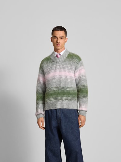 Kenzo Regular Fit Pullover aus Alpaka-Mix Mittelgrau 4