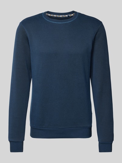 Blend Sweatshirt mit Strukturmuster Marine 1