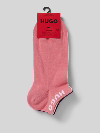 HUGO Sneakersocken mit Label-Detail im 3er-Pack Hellrosa 3