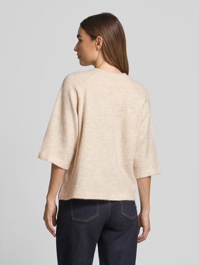 Soyaconcept Strickpullover mit 1/2-Arm Modell 'ORLEAN' Ecru Melange 5