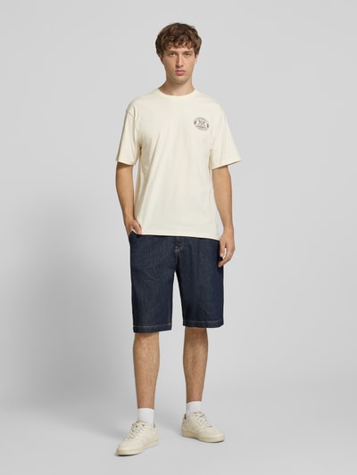 ONLY & SONS T-shirt o kroju relaxed fit z czystej bawełny model 'CAP' Beżowy 1