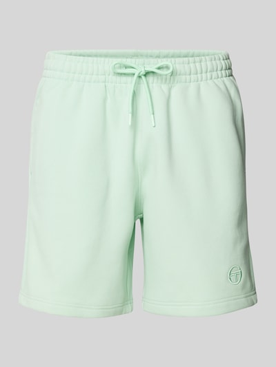 SERGIO TACCHINI Regular Fit Sweatshorts mit Logo-Stitching Modell 'SIMBA' Mint 1