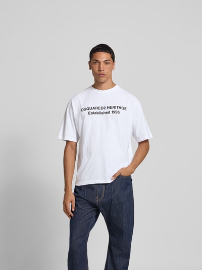 Dsquared2 T-Shirt mit Label-Print Weiss 4