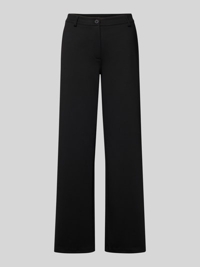 FREE/QUENT Broek met wijde pijpen en knoopsluiting, model 'Nanni' Zwart - 2