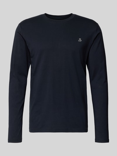 Marc O'Polo Regular Fit Langarmshirt aus reiner Baumwolle Marine 2