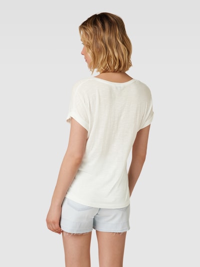 Tommy Hilfiger T-shirt met vaste mouwomslagen Ecru - 5