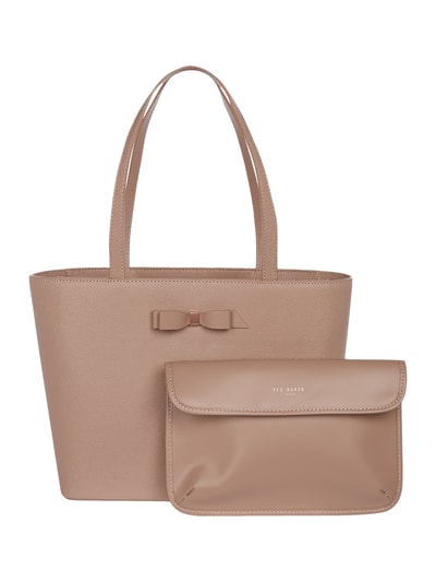 Ted Baker Shopper aus Leder mit Zierschleife  Taupe 4