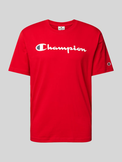 CHAMPION T-shirt z nadrukiem z logo Czerwony 2