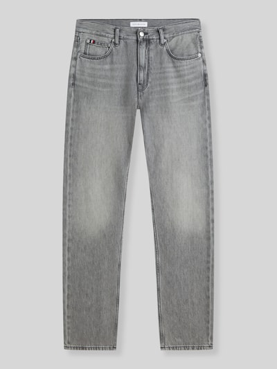 Tommy Hilfiger regular straight fit jeans van puur katoen Lichtgrijs - 2
