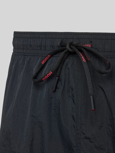 HUGO Badehose mit Label-Patch Modell 'DOMINICA' Black 3