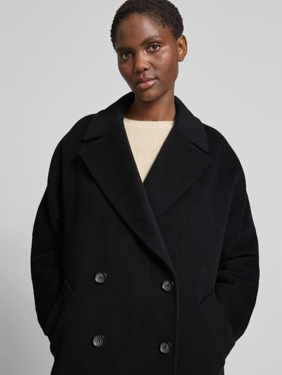 ICONS Cinzia Rocca Płaszcz wełniany z kaszmirem Czarny 3