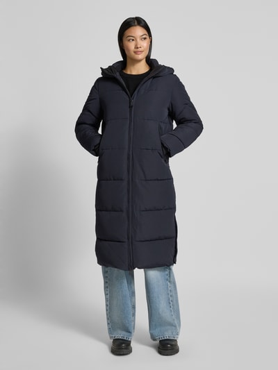 WITHBLACK Płaszcz pikowany z kapturem Ciemnoniebieski 4