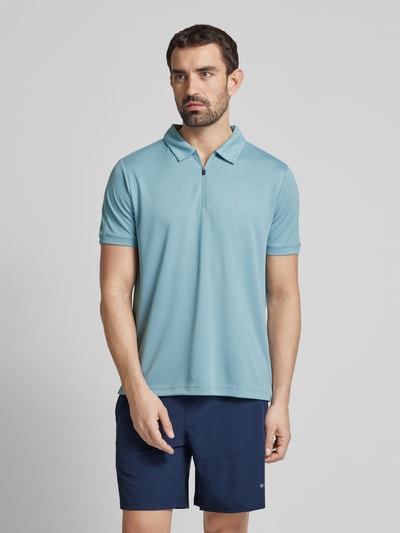 Joy Poloshirt met labelprint, model 'CLAAS' Bleu - 4