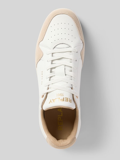 Replay Ledersneaker mit Label-Prints Modell 'SMASH CHOICE' Weiss 3
