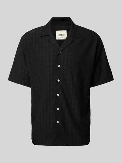 Redefined Rebel Koszula casualowa o kroju regular fit z fakturowanym wzorem model ‘PAUL’ Czarny 2