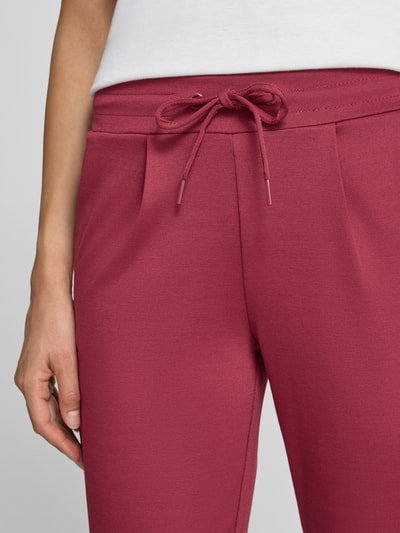 ICHI Slim Fit Hose mit Viskose-Anteil Modell 'KATE' Bordeaux 3