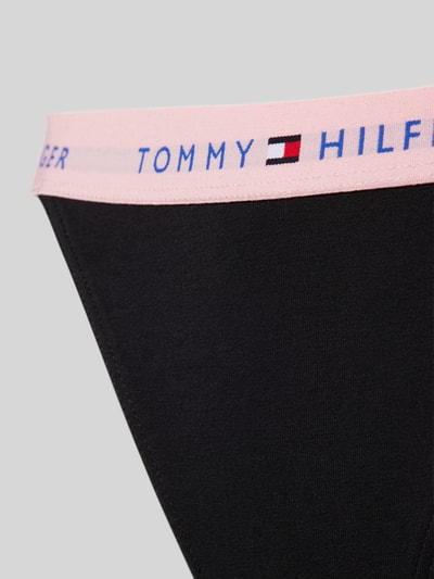 TOMMY HILFIGER Stringi z elastycznym pasem w zestawie 3 szt. Czarny 2