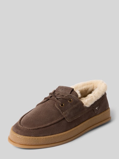 Tamaris Slipper aus echtem Rindsleder Dunkelbraun 1