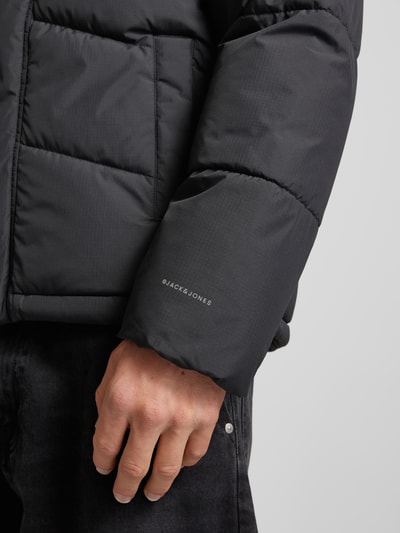 Jack & Jones Gewatteerd jack met opstaande kraag, model 'WORLD' Zwart - 3