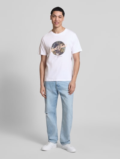 JACK & JONES T-shirt met ronde hals model 'HONOLULU' Wit - 1