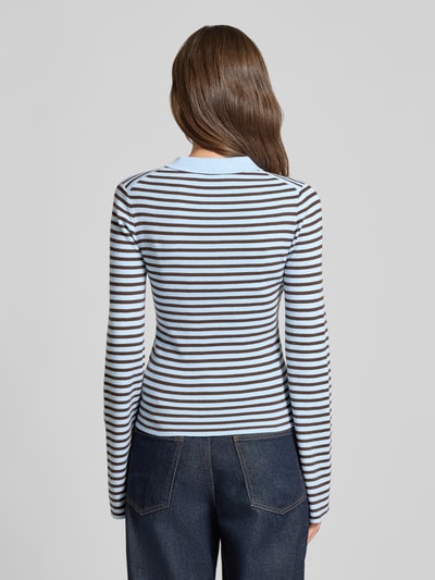 Neo Noir Poloshirt aus Viskose-Mix Modell 'Fannya' Hellblau 5