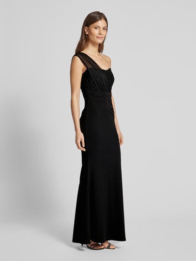 SISTAGLAM Abendkleid mit Raffungen Modell 'ILECTRA' Black 1