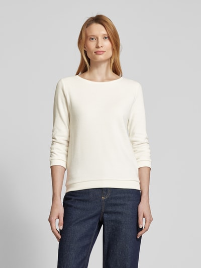 Tom Tailor Denim Regular fit gebreide pullover met katoen Beige - 4