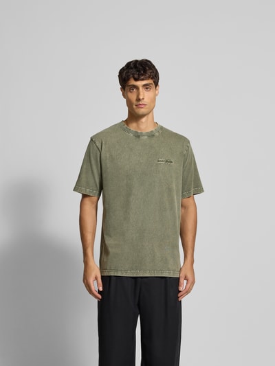 DAILY PAPER T-Shirt mit Label-Stitching Dunkelgruen 4