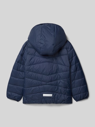 Name It Gewatteerd jack met capuchon, model 'MARBLE' Marineblauw - 3