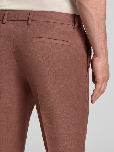 s.Oliver BLACK LABEL Regular Anzughose mit Viskose-Anteil Rostrot 3