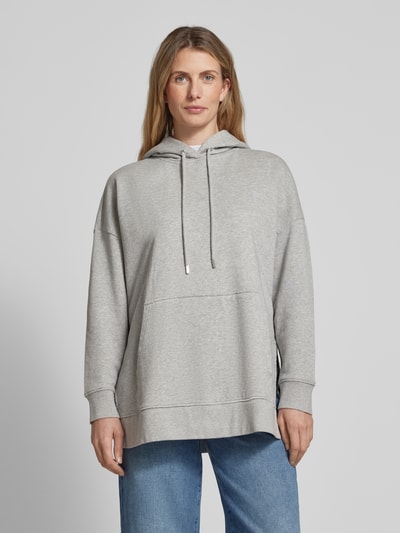 Marc O'Polo Oversized Hoodie aus reiner Baumwolle mit Seitenschlitzen Hellgrau Melange 4